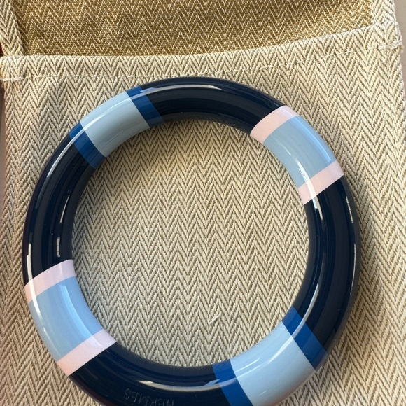 Hermès Equipe Blue and Pink Bangle Large Model New in Box - color Ecume - Picture 2 of 5